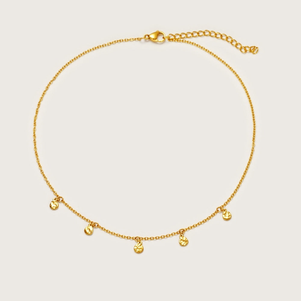 Gold Molten Coin Choker