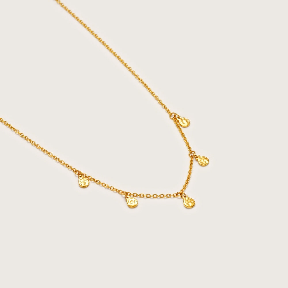 Gold Molten Coin Choker