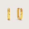 Gold Molten Ovate Hoops