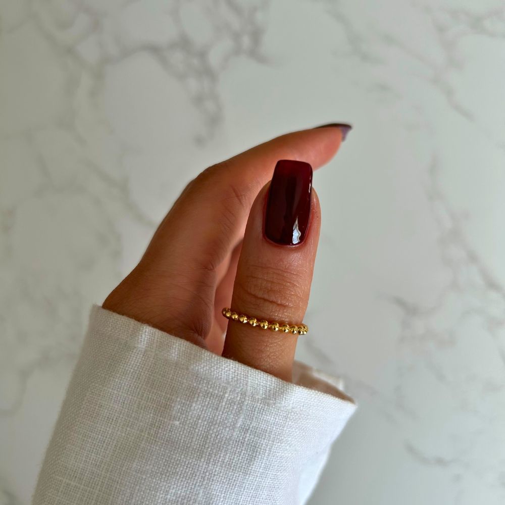 Gold Bobble Stacking Ring