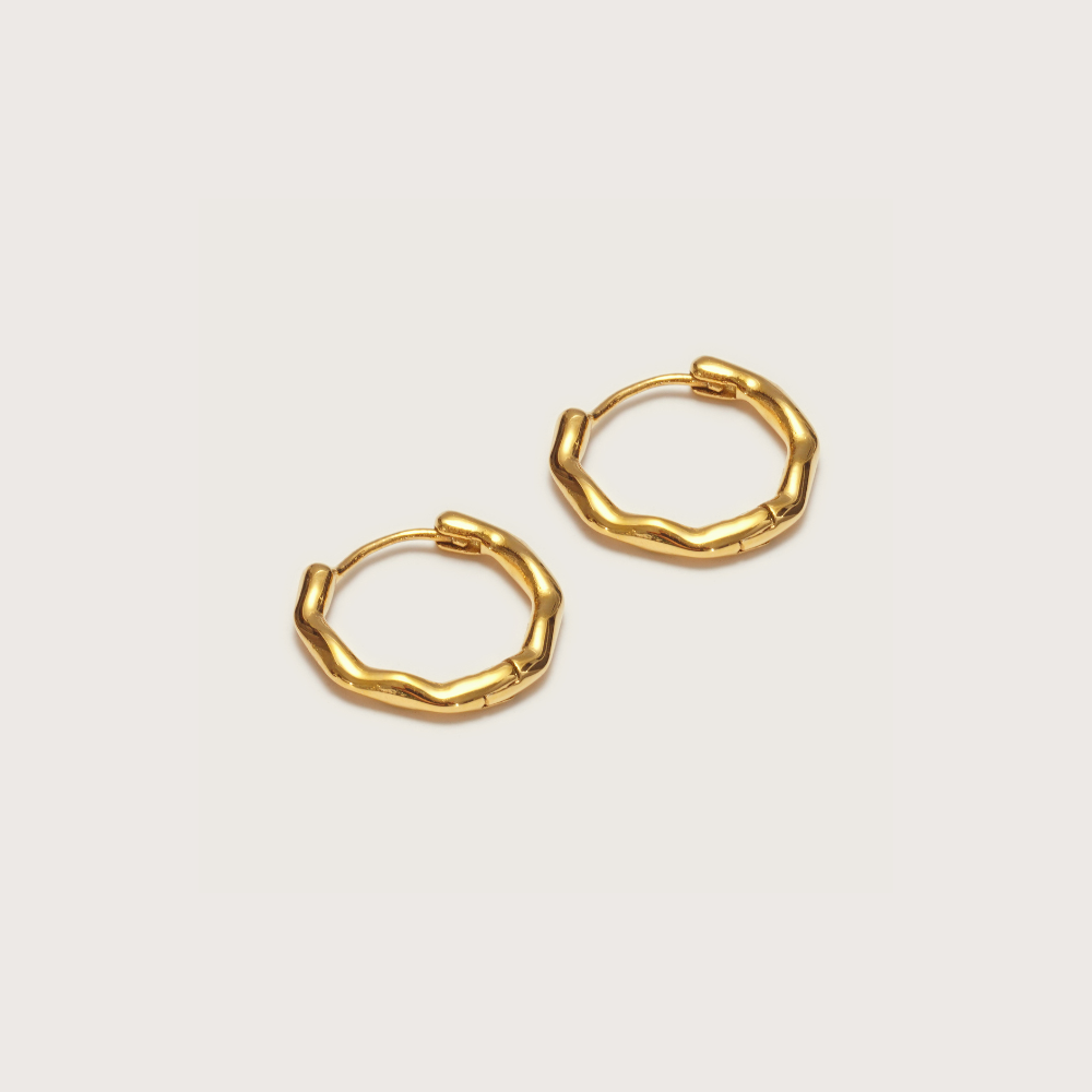 Gold Ethereal Huggies