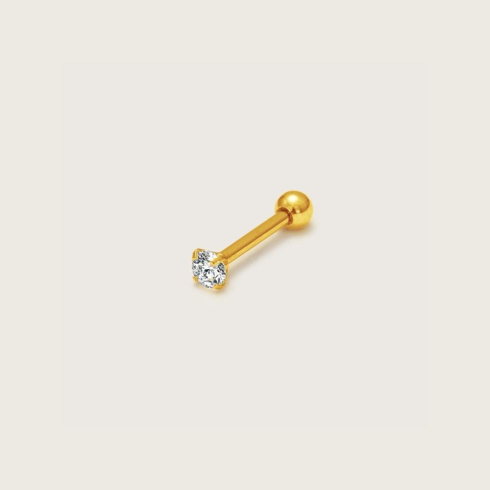 Gold Single Crystal Barbell