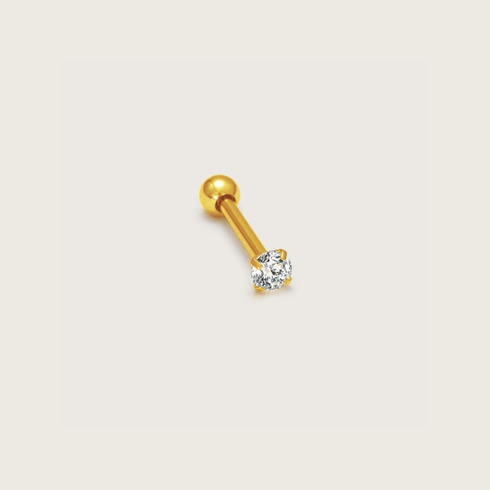 Gold Single Crystal Barbell