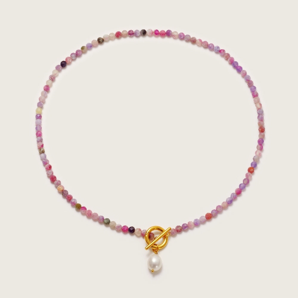 Gold Cala Tourmaline Pearl Necklace