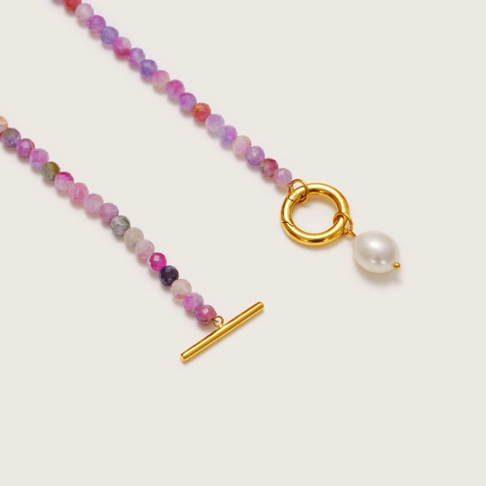 Gold Cala Tourmaline Pearl Necklace