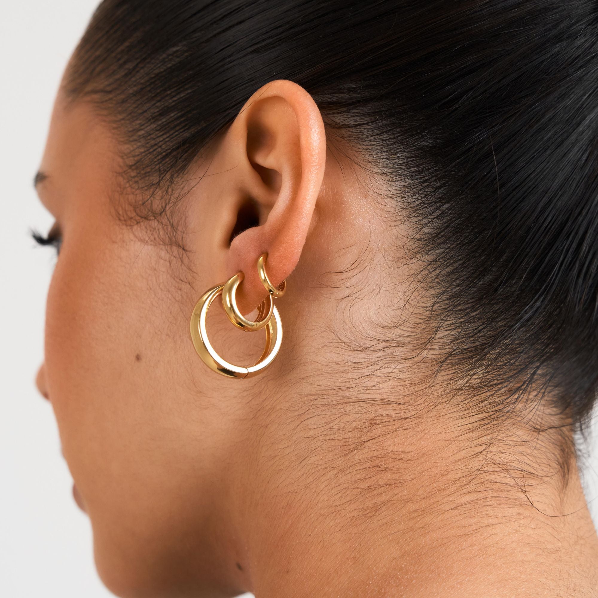 Gold Chubby Large Hoops