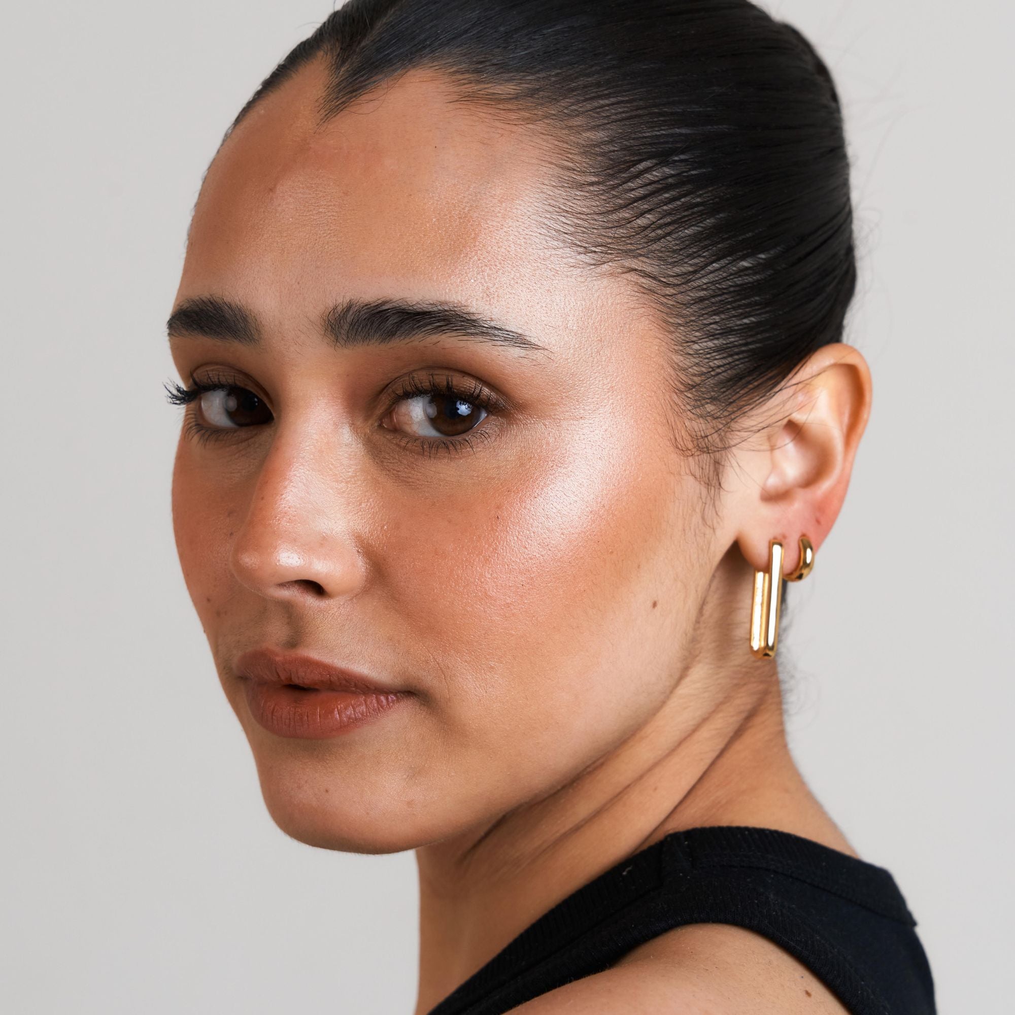 Gold Ovate Large Hoops