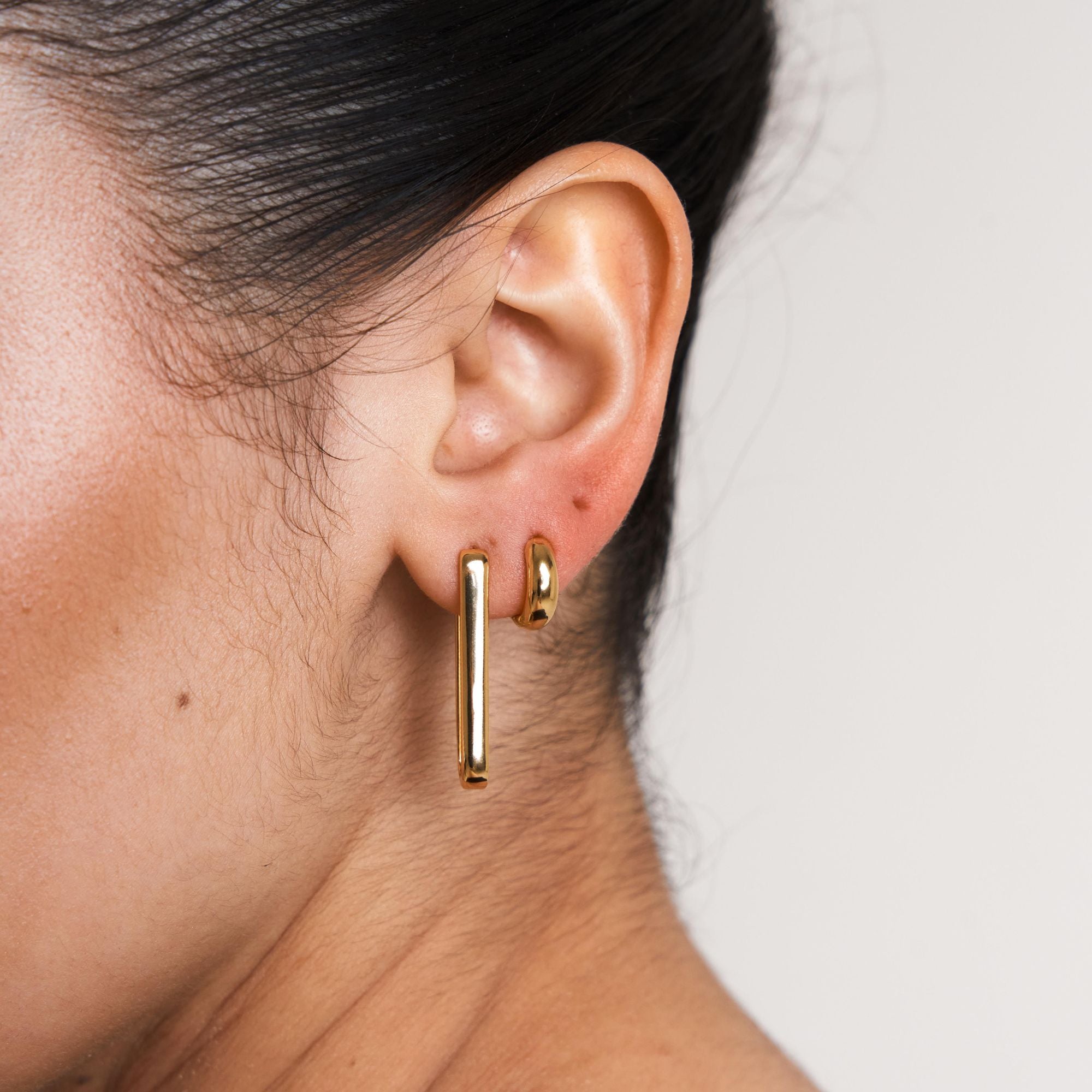 Gold Ovate Large Hoops