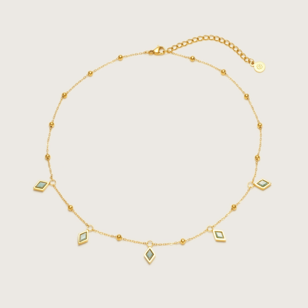 Gold Ethereal Amazonite Choker Necklace