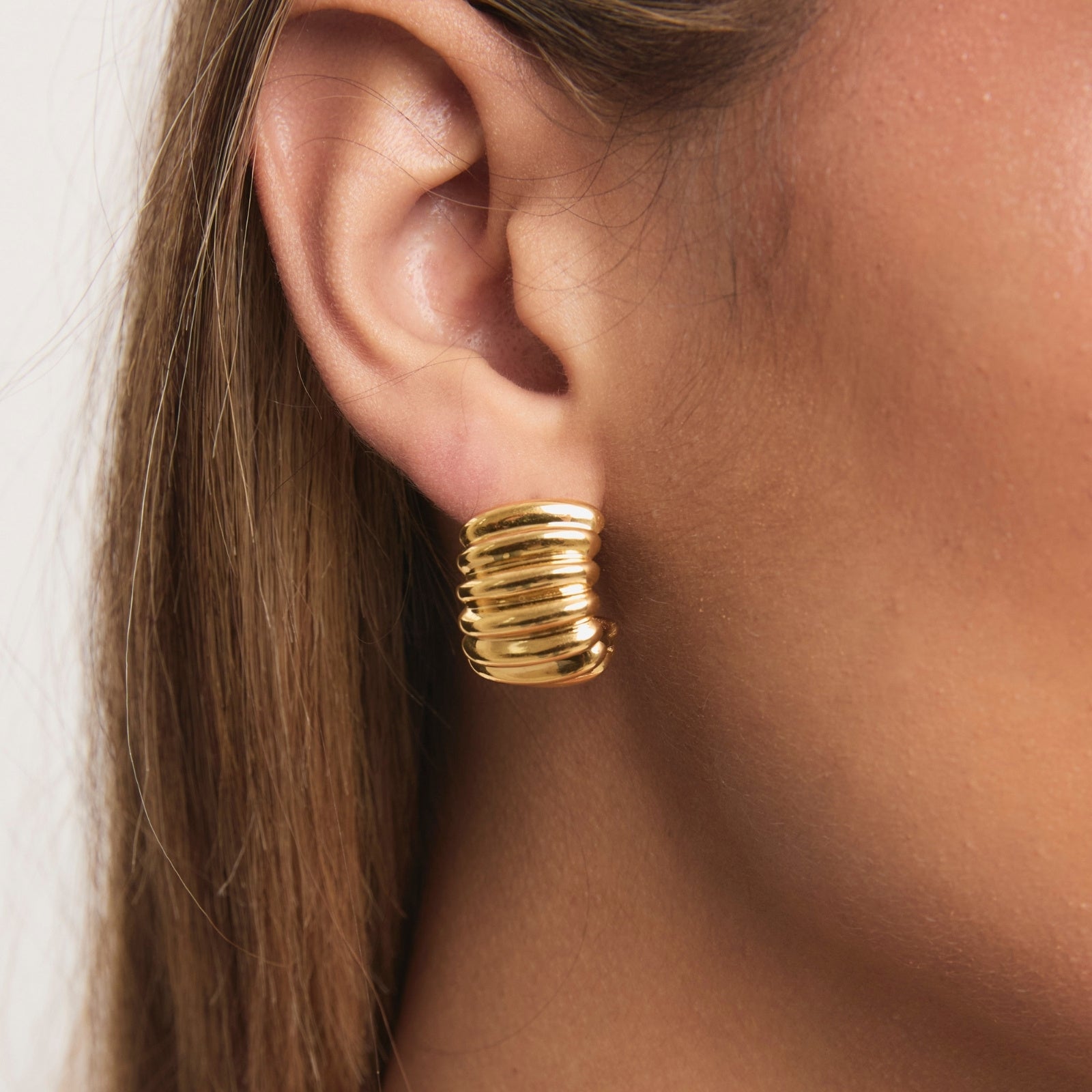 Gold Cove Statement Studs – alternate view