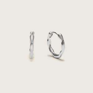 Silver Ethereal Huggies