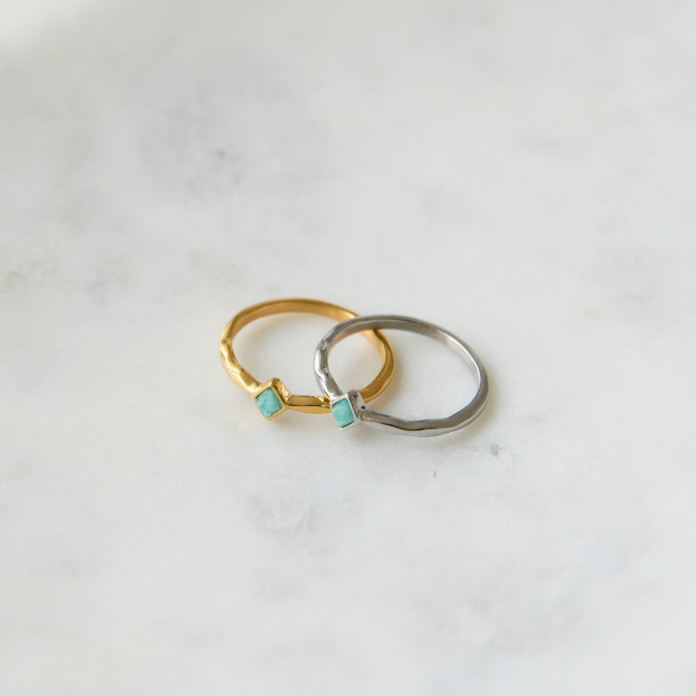 Gold Ethereal Amazonite Ring