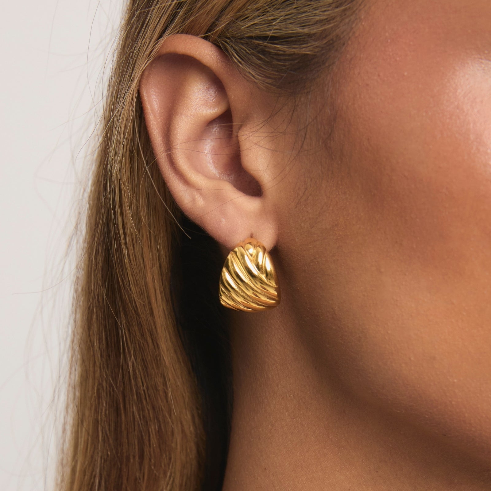 Gold Solstice Statement Studs – alternate view