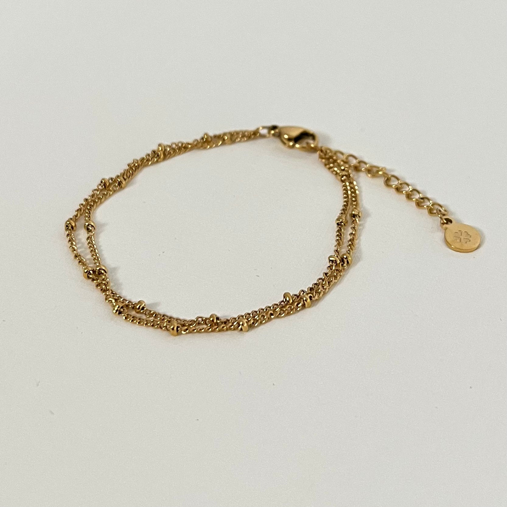 Sample Sale Gold Double Bobble Bracelet (Waterproof)