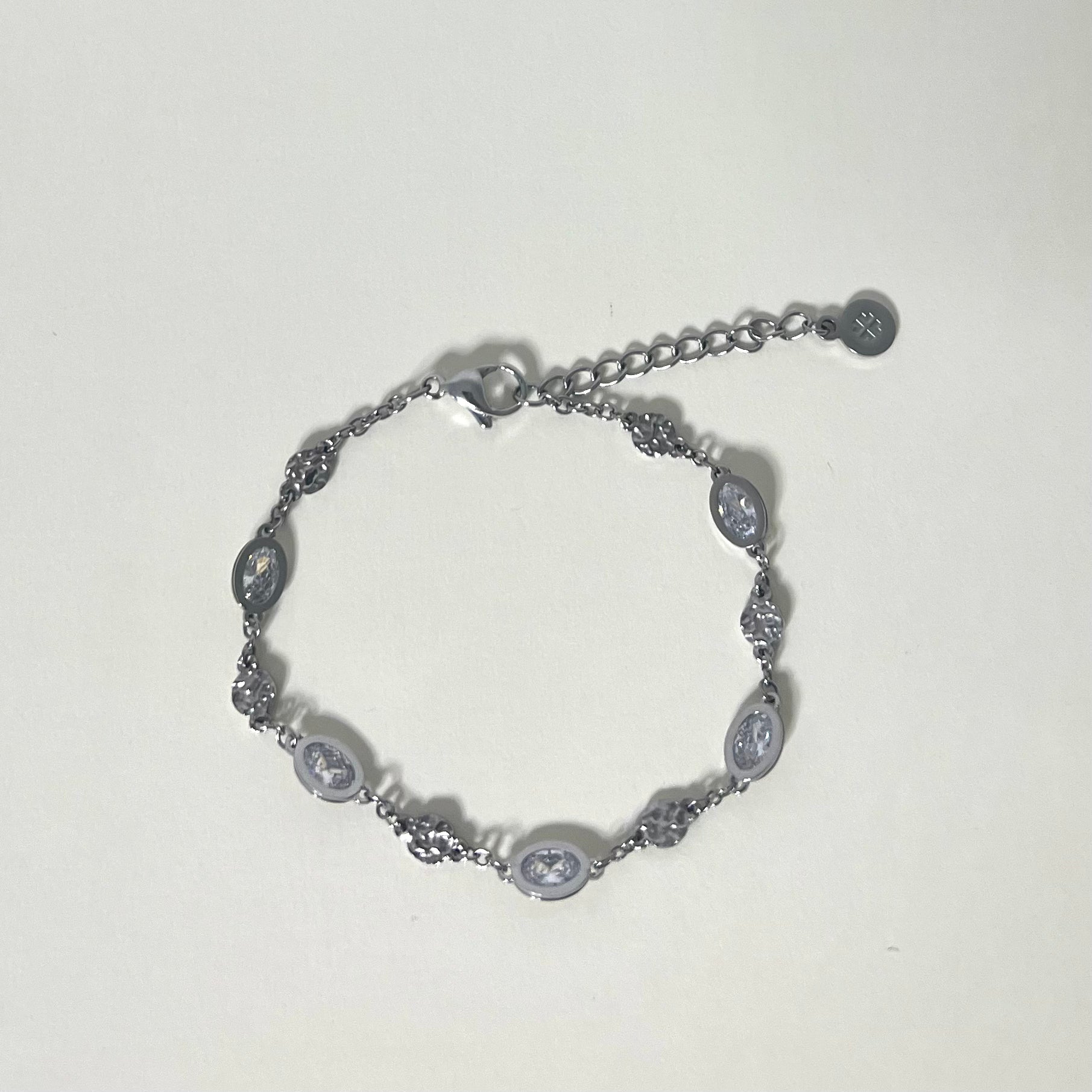 Sample Sale Silver Crystal Molten Bracelet (Waterproof)