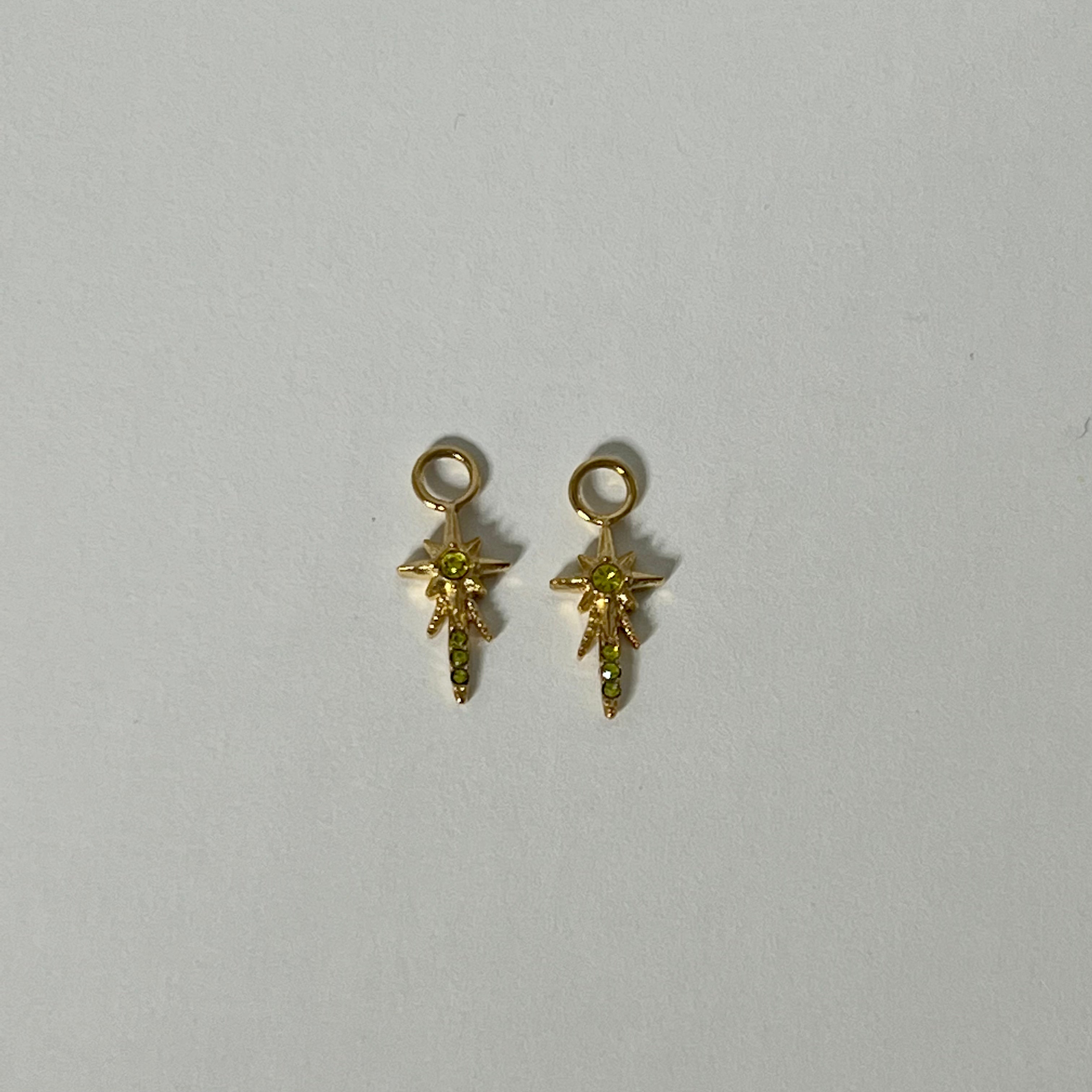 Sample Sale Gold Shooting Star Yellow Earring Charms (Waterproof)