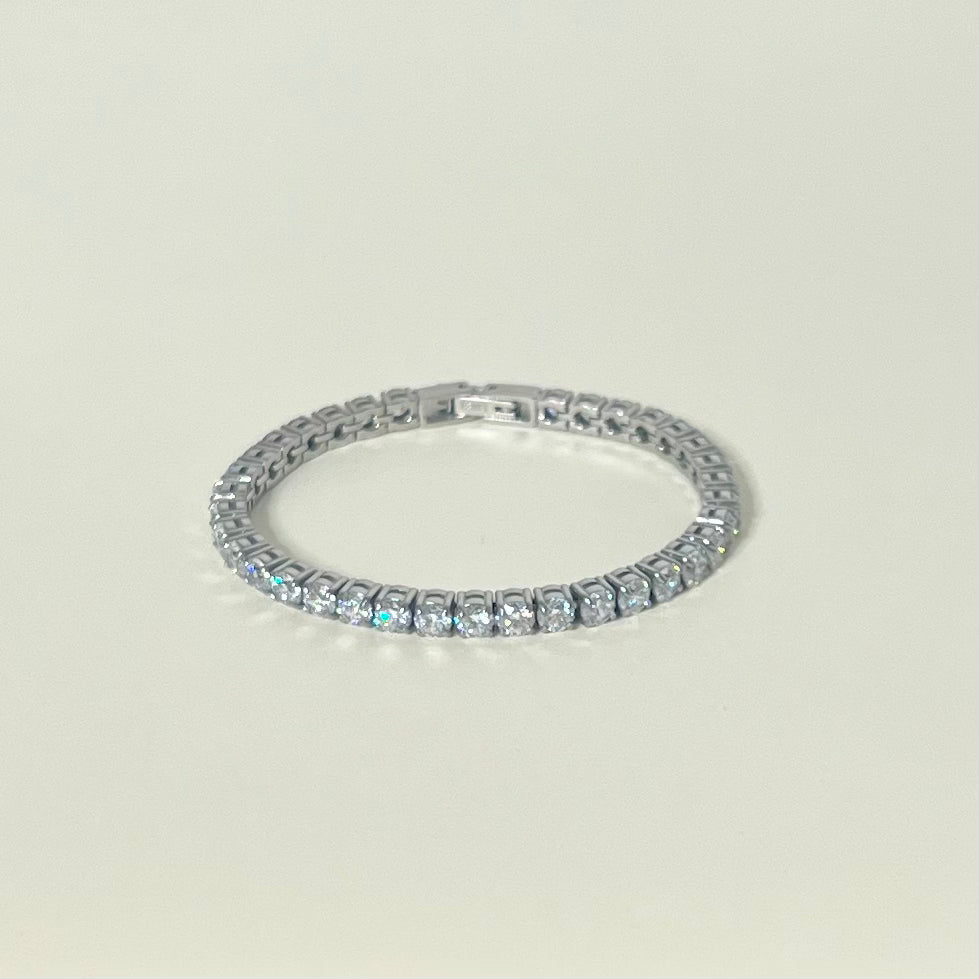 Sample Sale Silver Tennis Bracelet - 16cm (Waterproof)