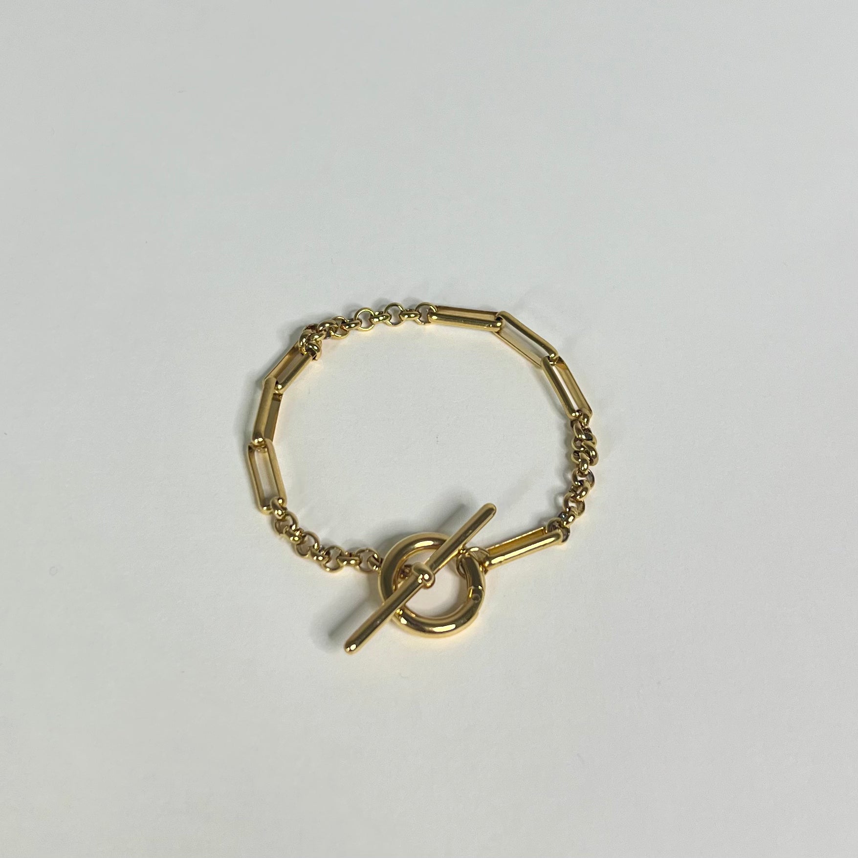 Sample Sale Gold T-Bar Bracelet - XS/14cm (Waterproof)