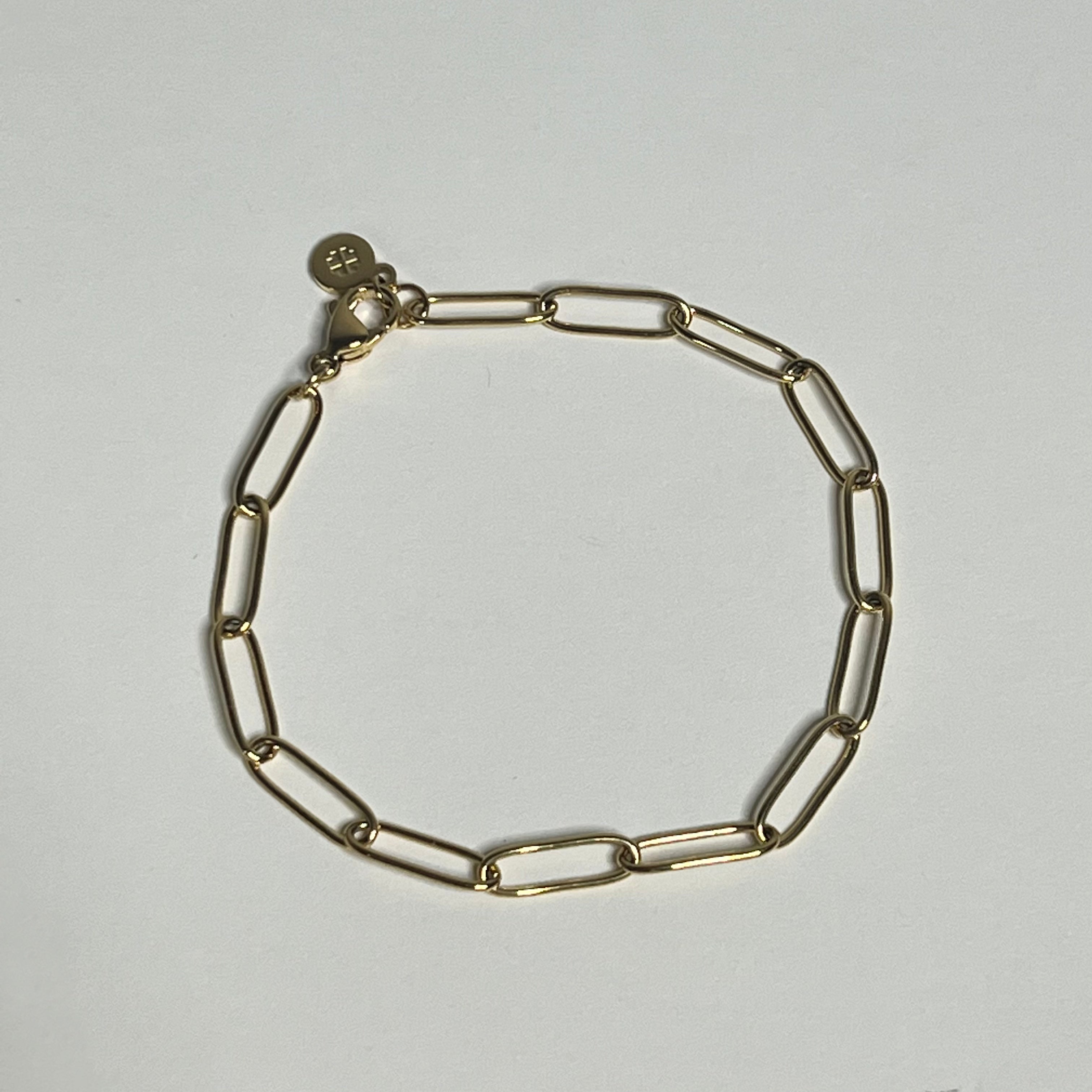 Sample Sale Gold Paperclip Bracelet - 17cm (Waterproof)