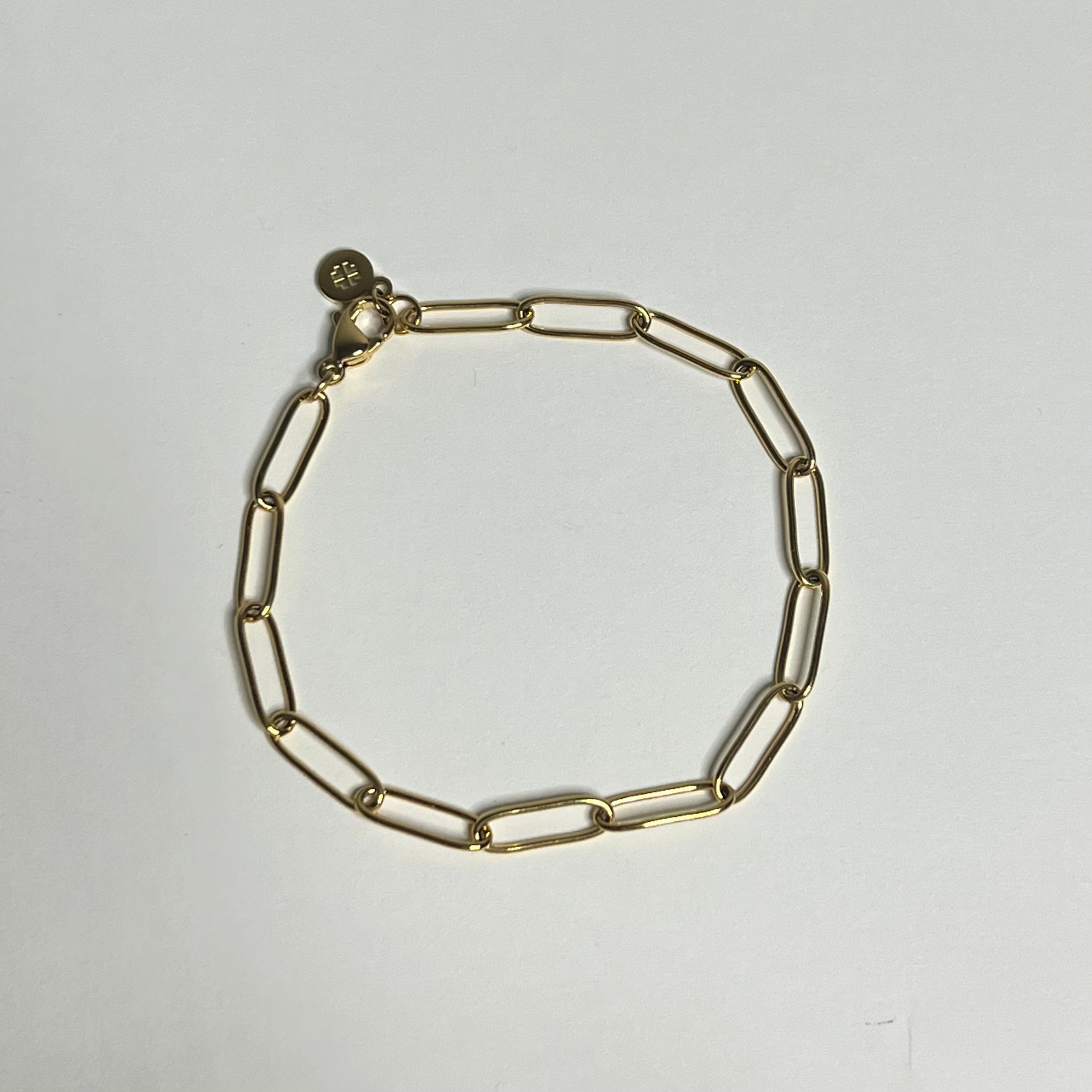 Sample Sale Gold Paperclip Bracelet - 17cm (Waterproof)
