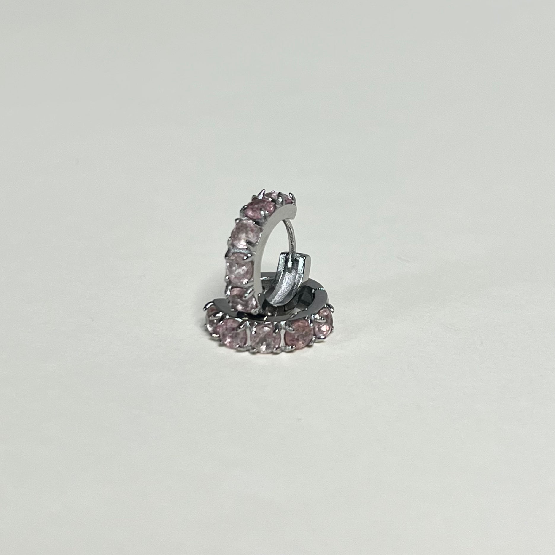 Sample Sale Silver Strawberry Quartz Huggies (Waterproof)