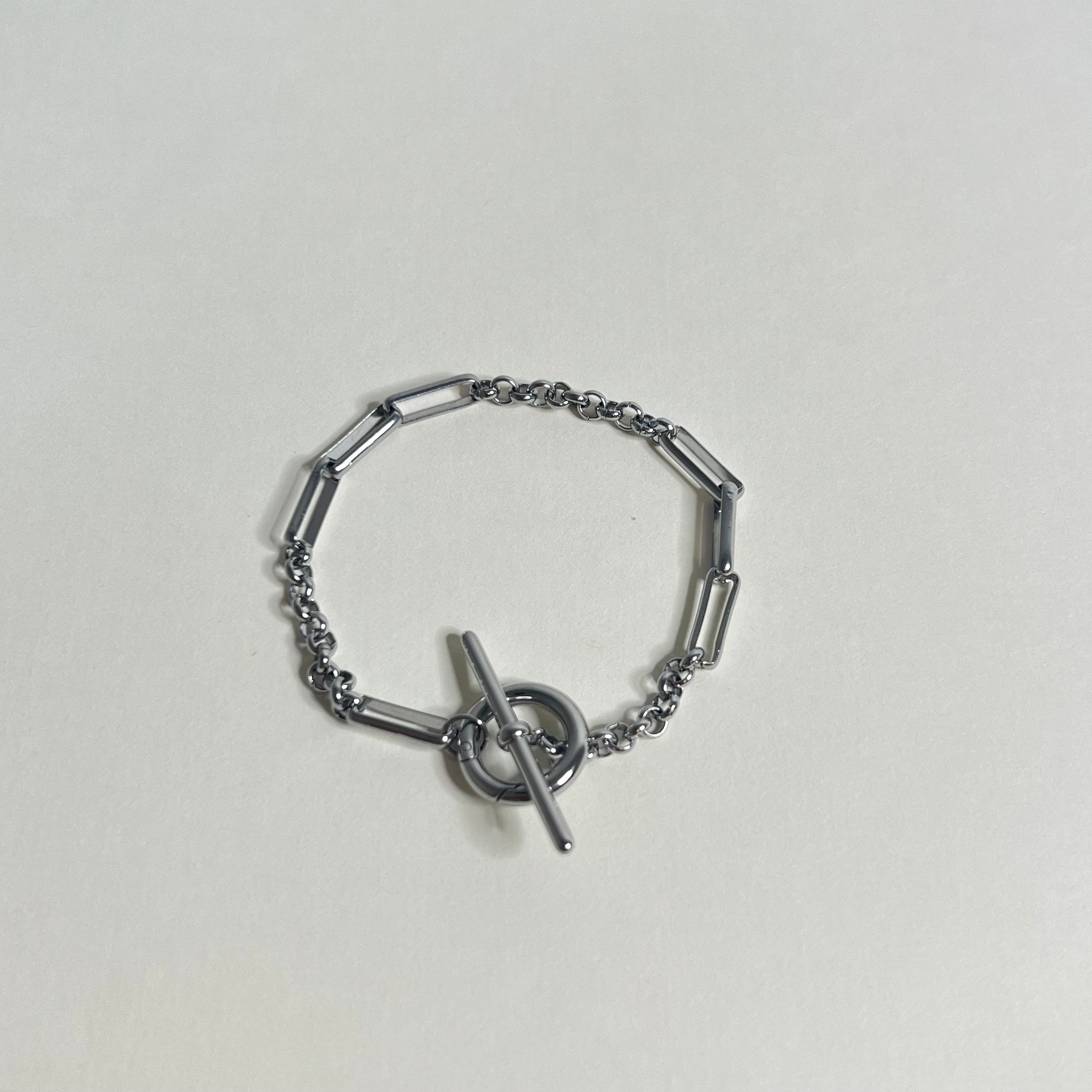 Sample Sale Silver T-Bar Bracelet - XS/14cm (Waterproof)