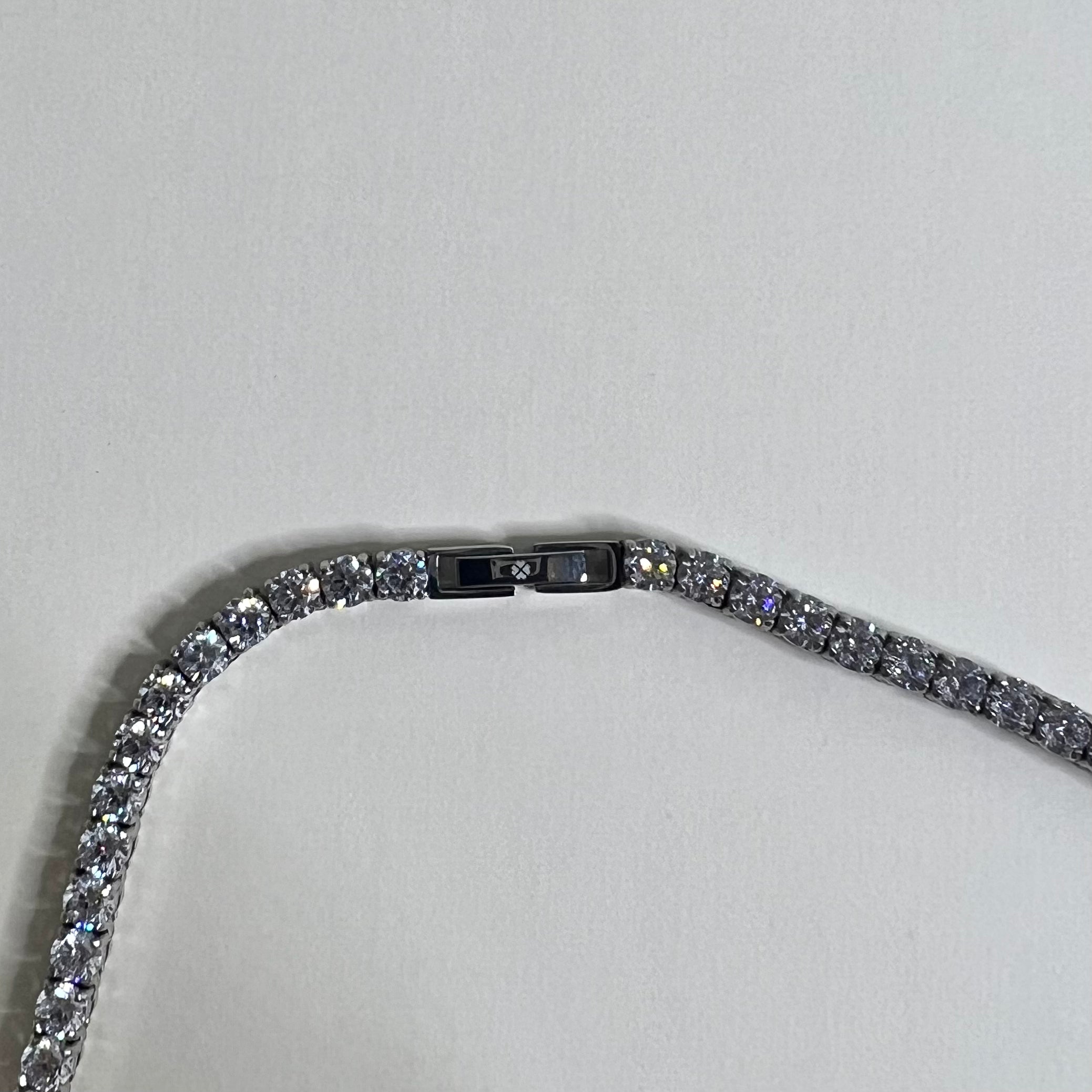 Sample Sale Silver Tennis Necklace - Waterproof