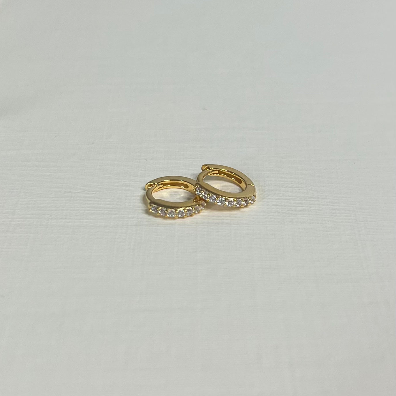 Sample Sale Gold Clear CZ Cartilage Clickers (Sterling Silver)