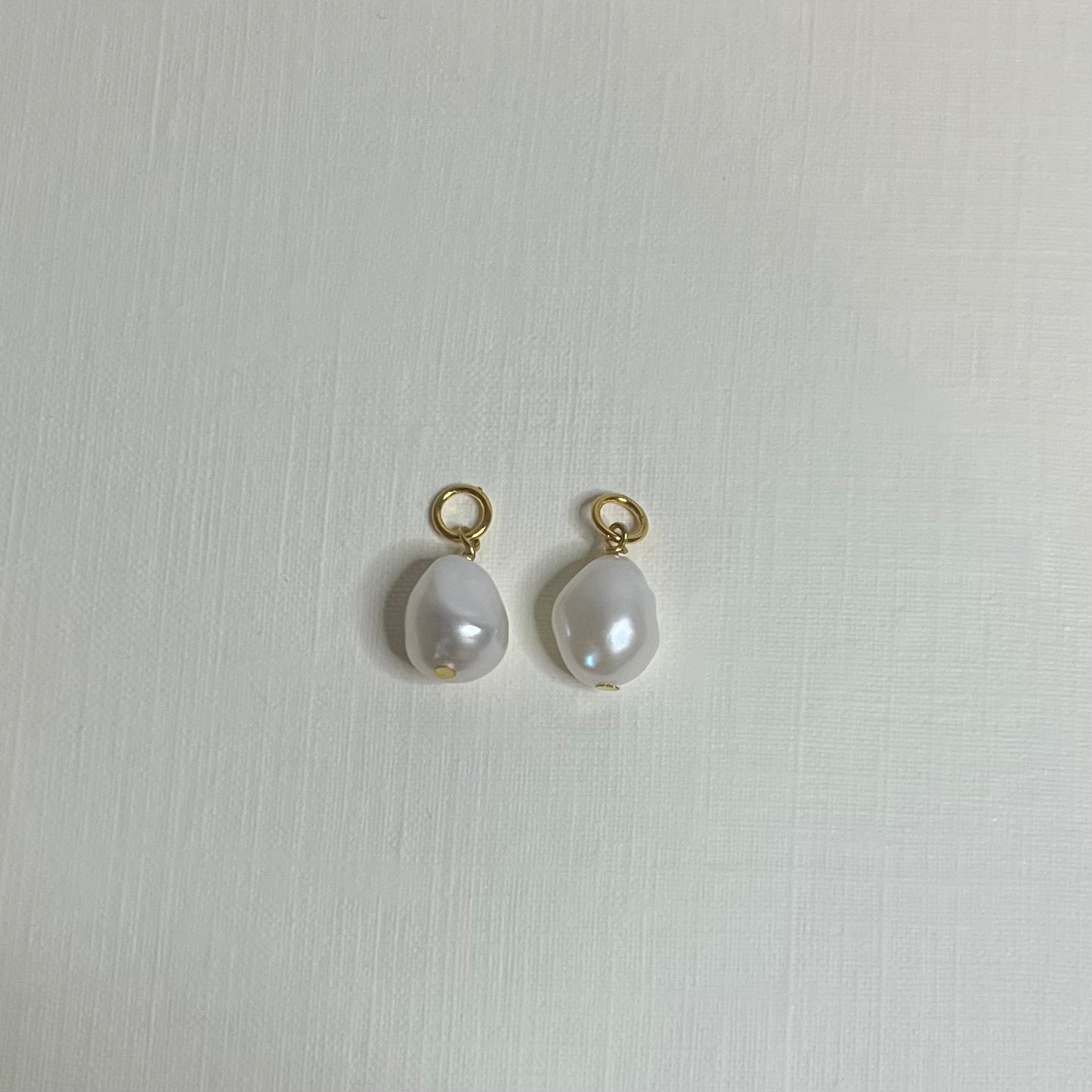 Sample Sale Gold Baroque Pearl Earring Charms (Sterling Silver)