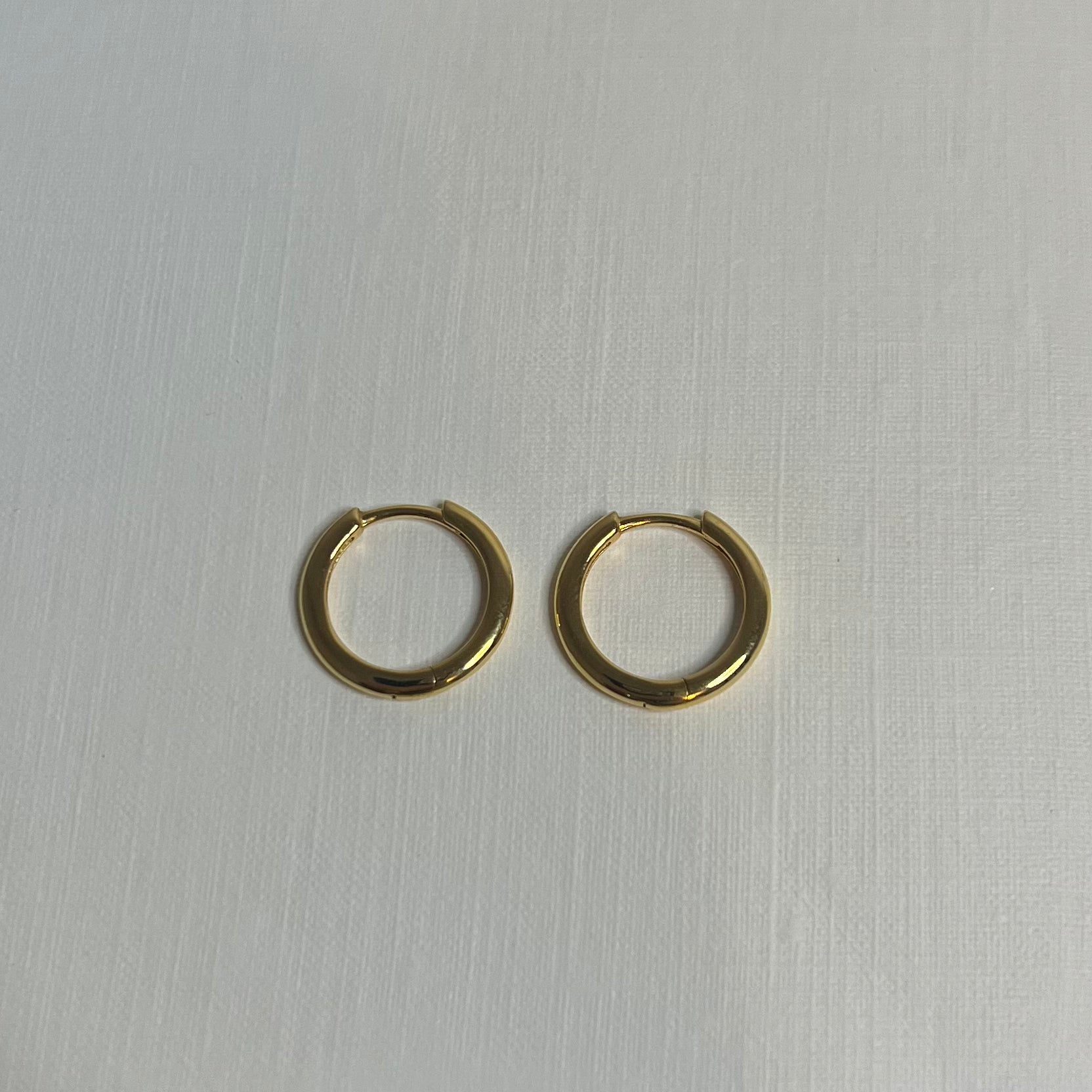 Sample Sale Gold 12mm Internal Hoops (Sterling Silver)