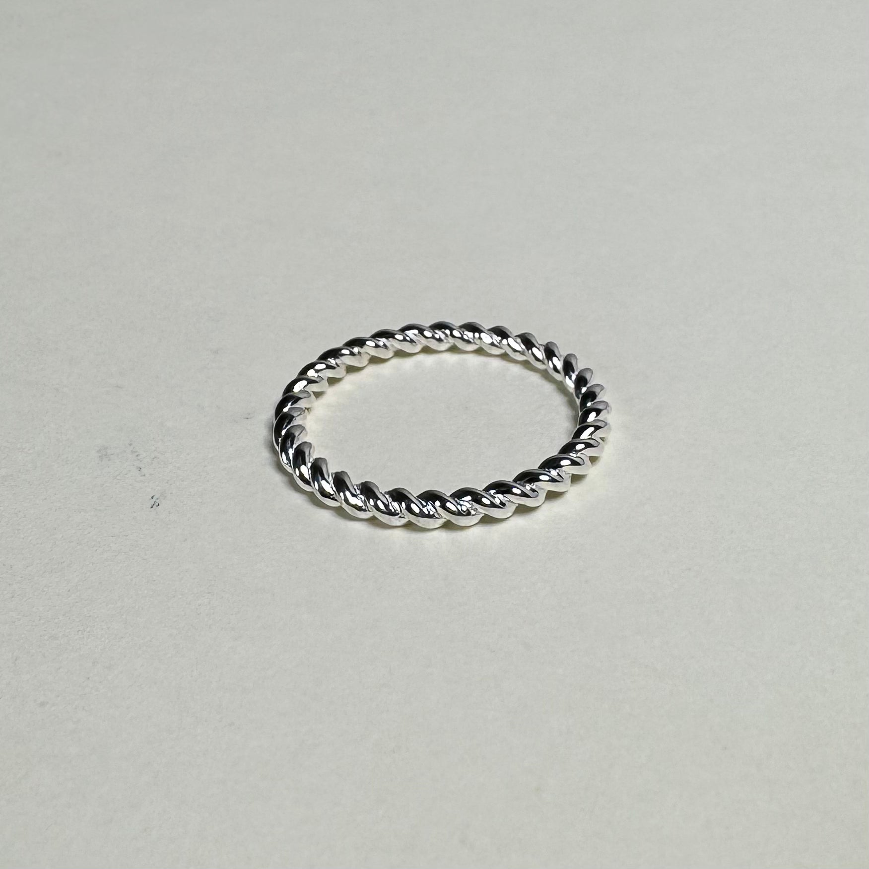 Sample Sale Silver Twisted Stacking Ring Size 6/Small (Sterling Silver)