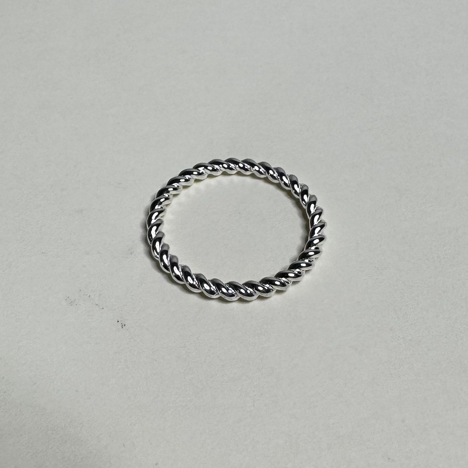Sample Sale Silver Twisted Stacking Ring Size 6/Small (Sterling Silver)
