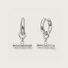 Silver T-Bar Chubby Hoops