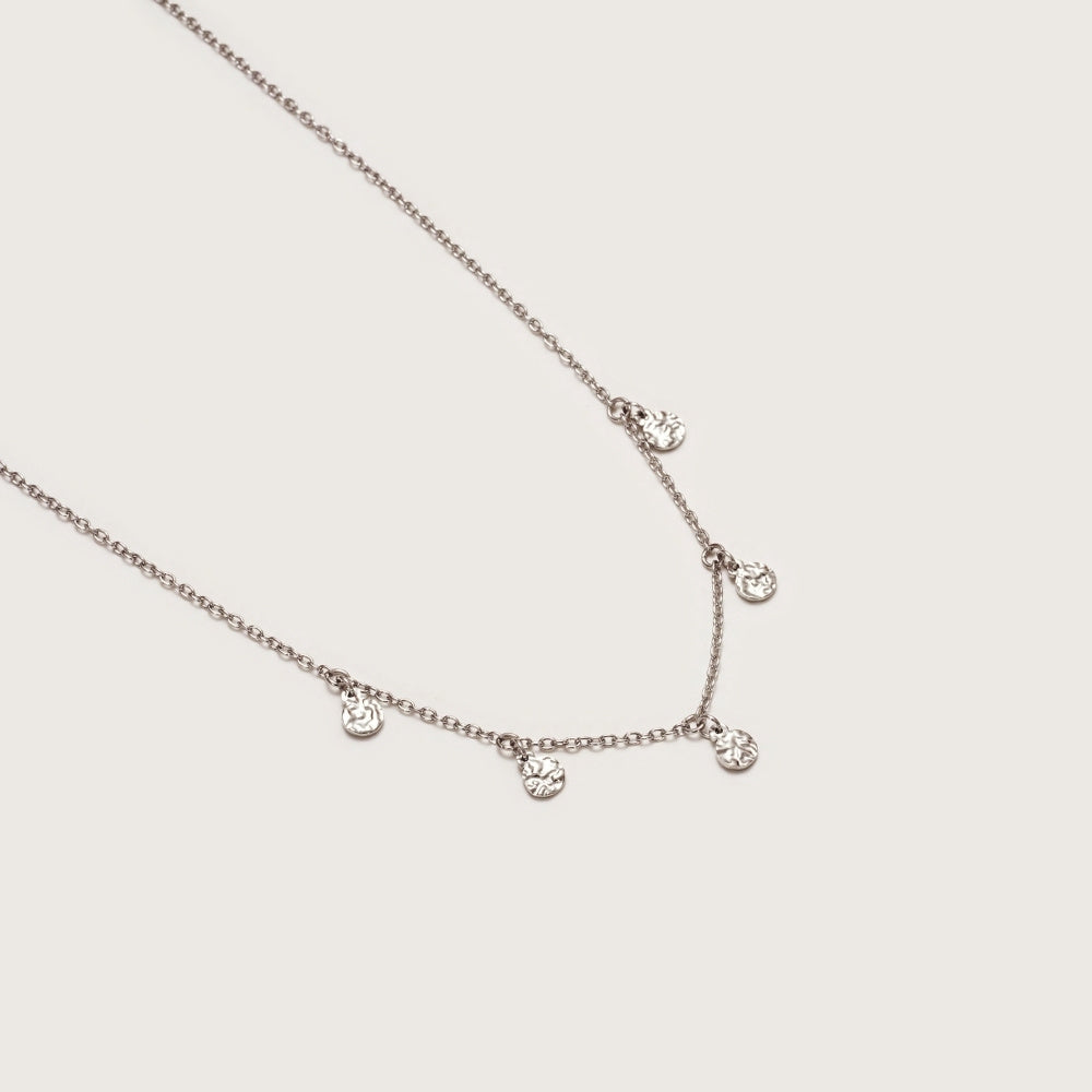 Silver Molten Coin Choker