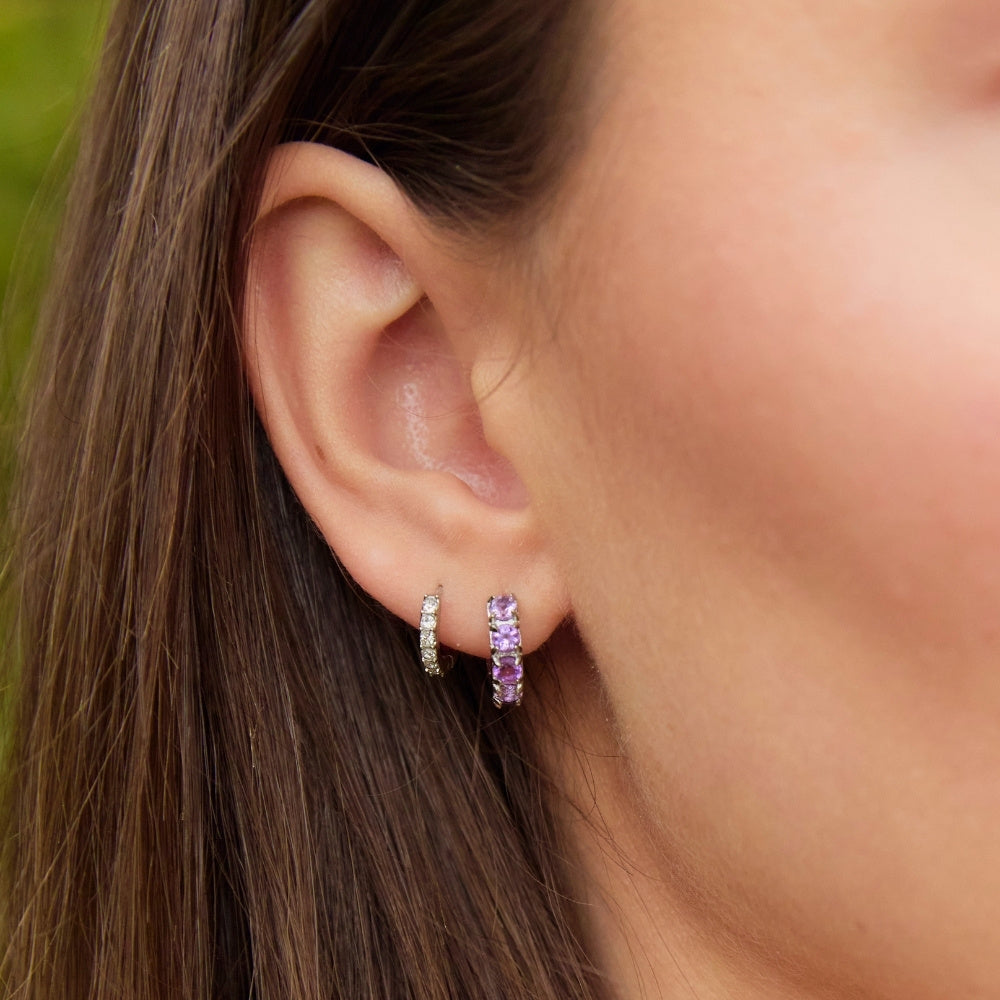 Silver Crystal Cartilage Clickers