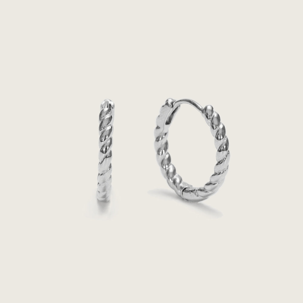 Silver Twisted Huggies
