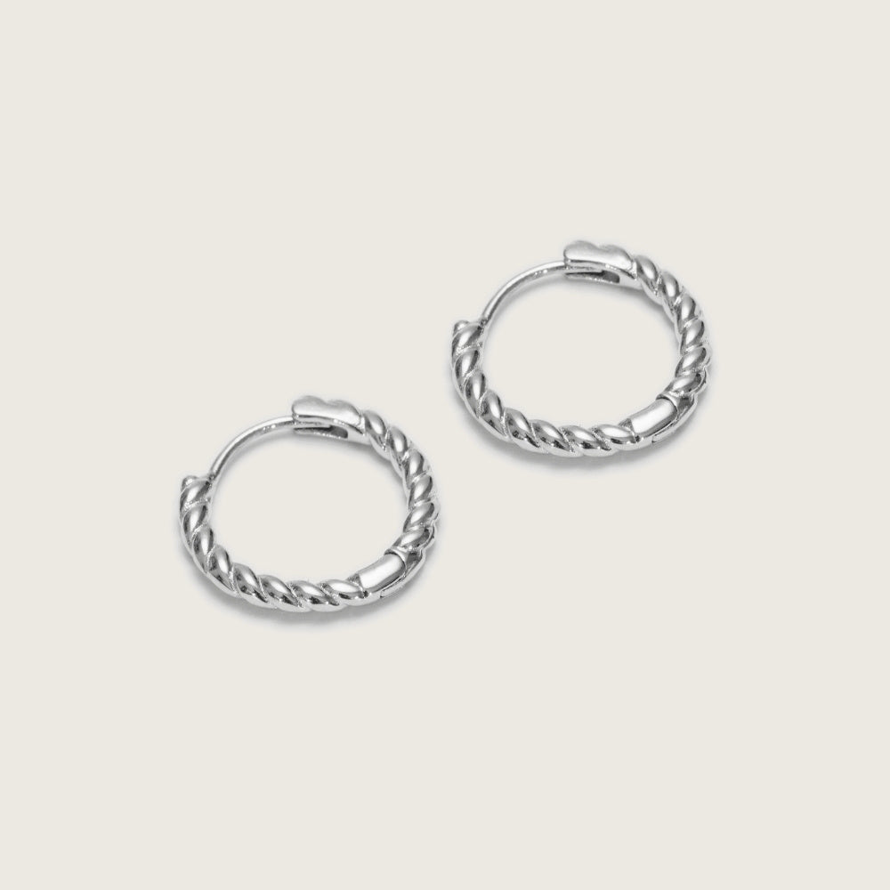 Silver Twisted Huggies