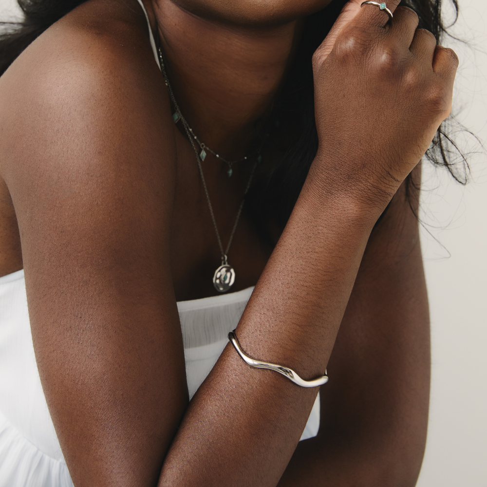 Silver Ethereal Bangle