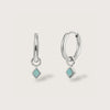 Silver Ethereal Amazonite Charm Huggies - Pre-order