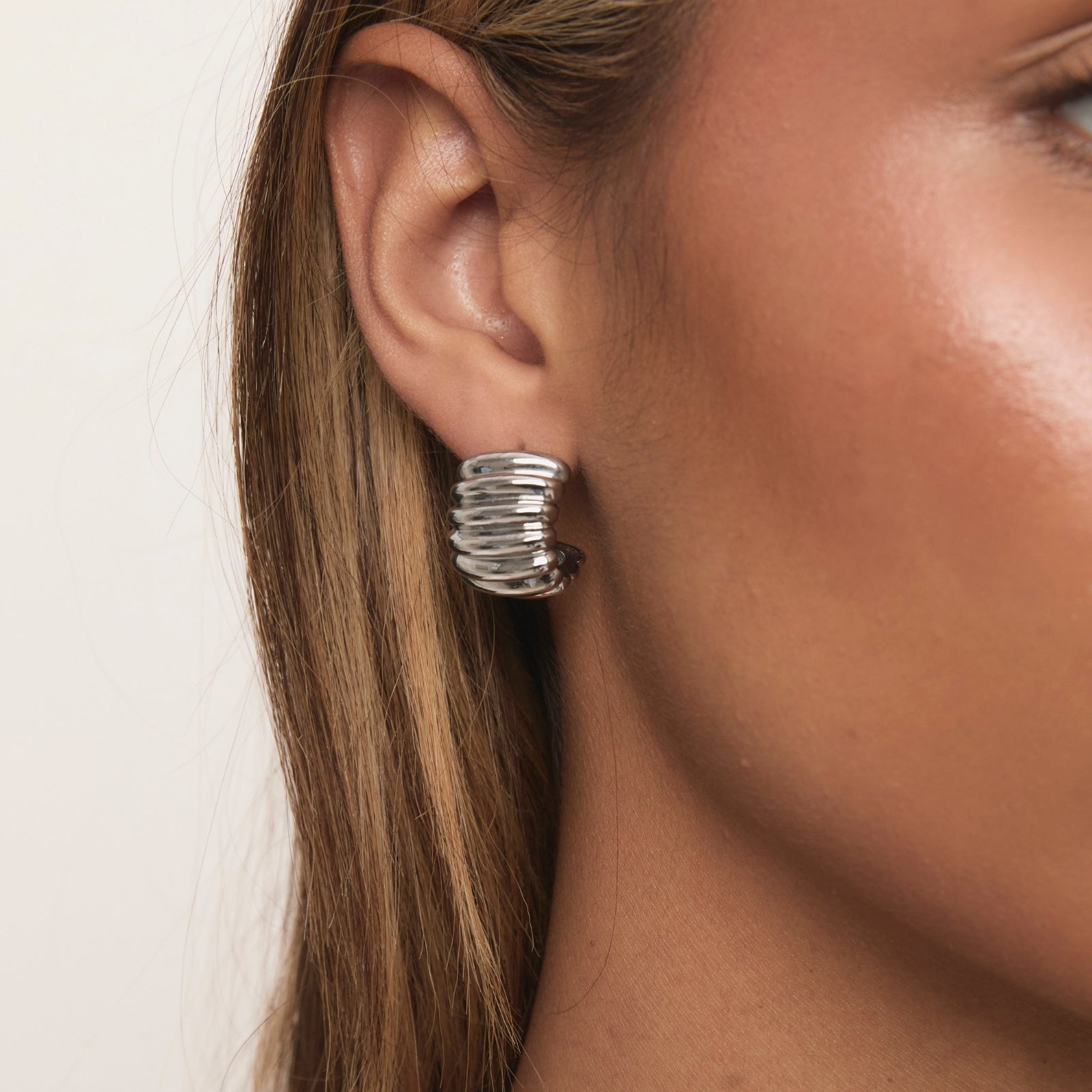 Silver Cove Statement Studs – alternate view