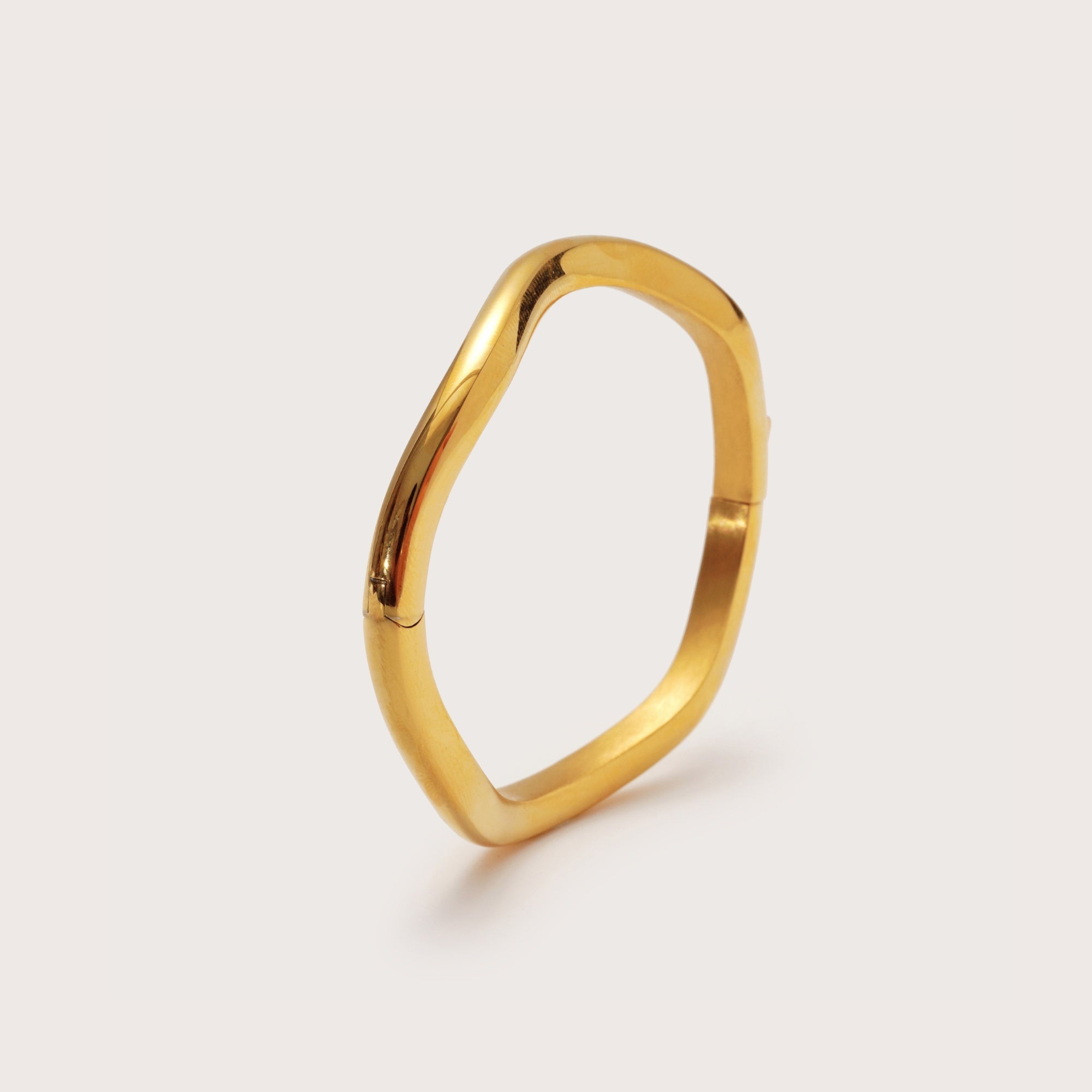 Gold Wave Bangle