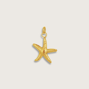 Gold Starfish Necklace Charm