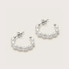 Silver Cala Pearl Hoops