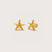 Gold Starfish Stud Earrings, waterproof gold studs with textured starfish detail