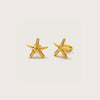 Gold Starfish Stud Earrings
