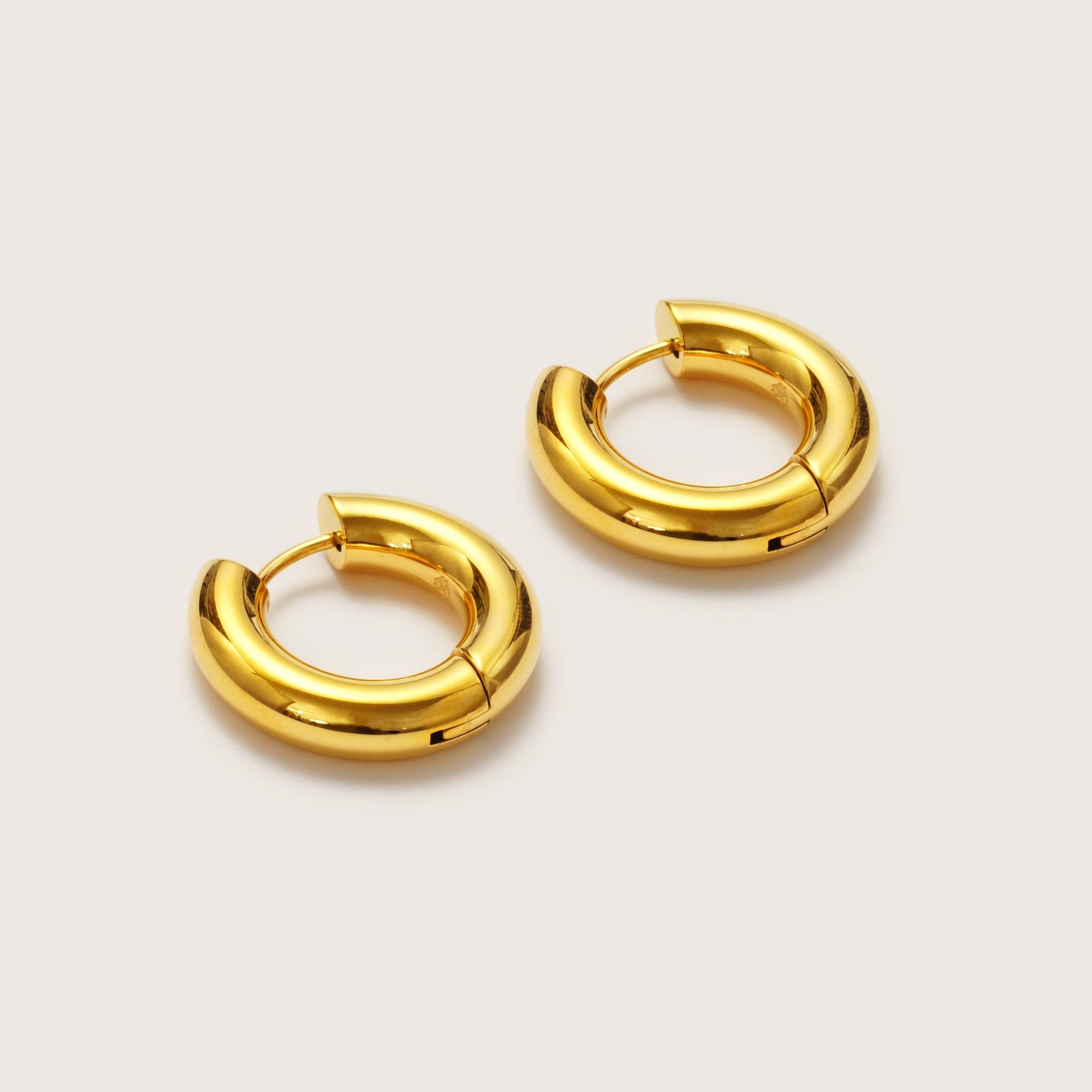 Gold Chubby Midi Hoops
