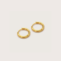Gold Ultimate Huggies 8mm close-up showing smooth hoop detail