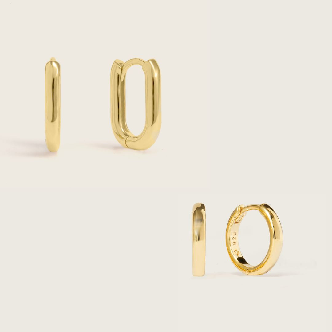 Gold Ovate Minimal Stacking Set