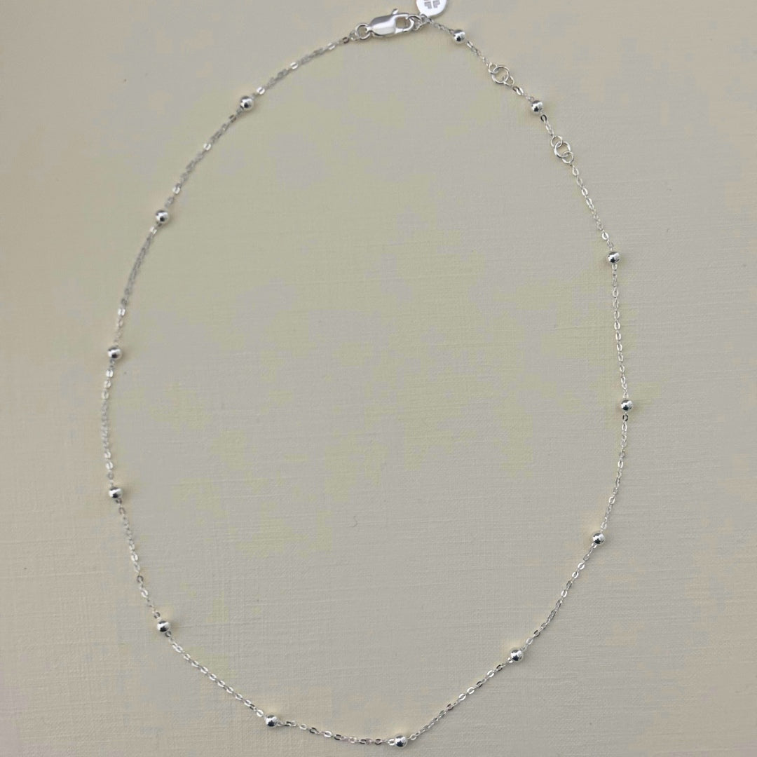 Sample Sale Silver Bobble Choker (Sterling Silver)