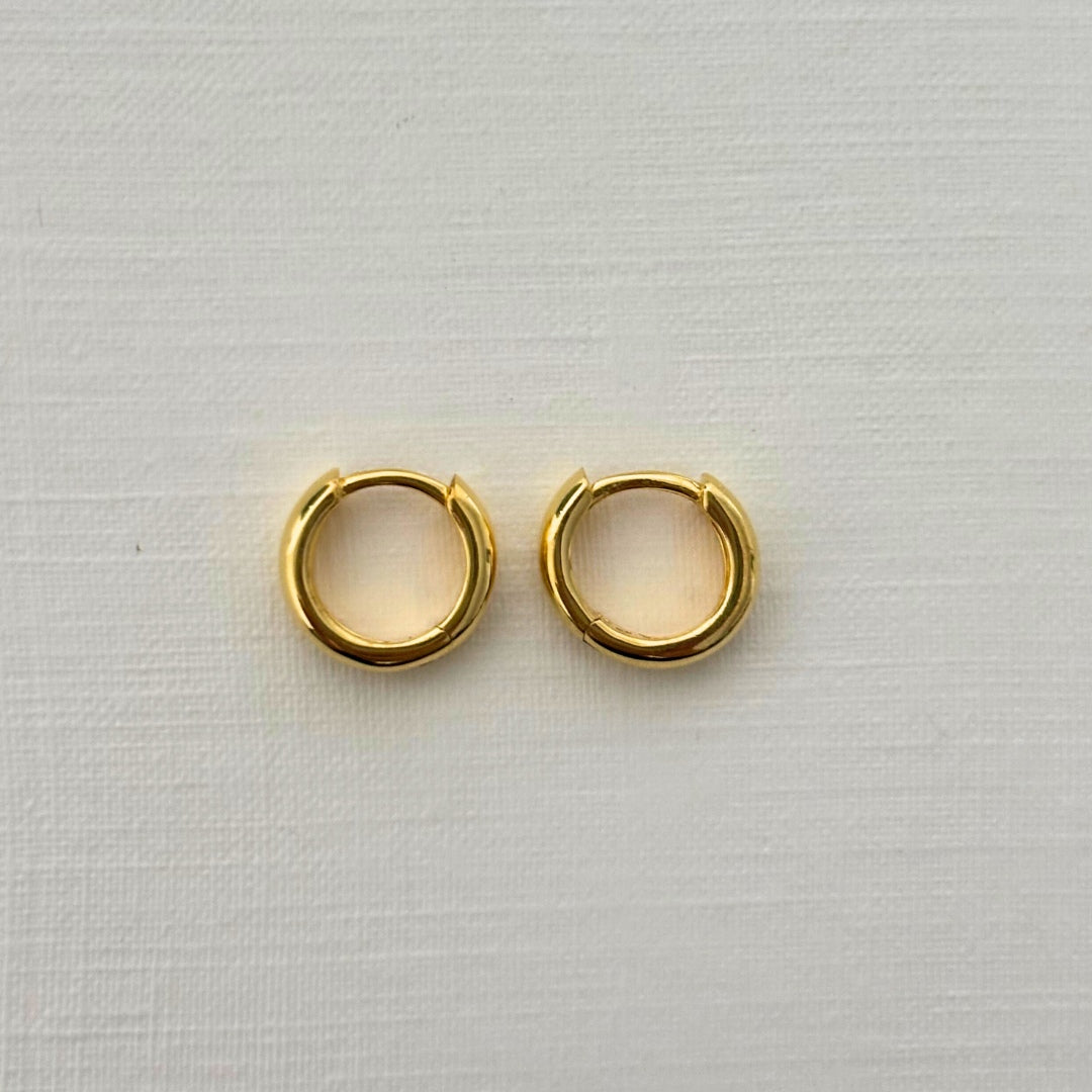 Sample Sale Gold Bold Huggies (Sterling Silver)